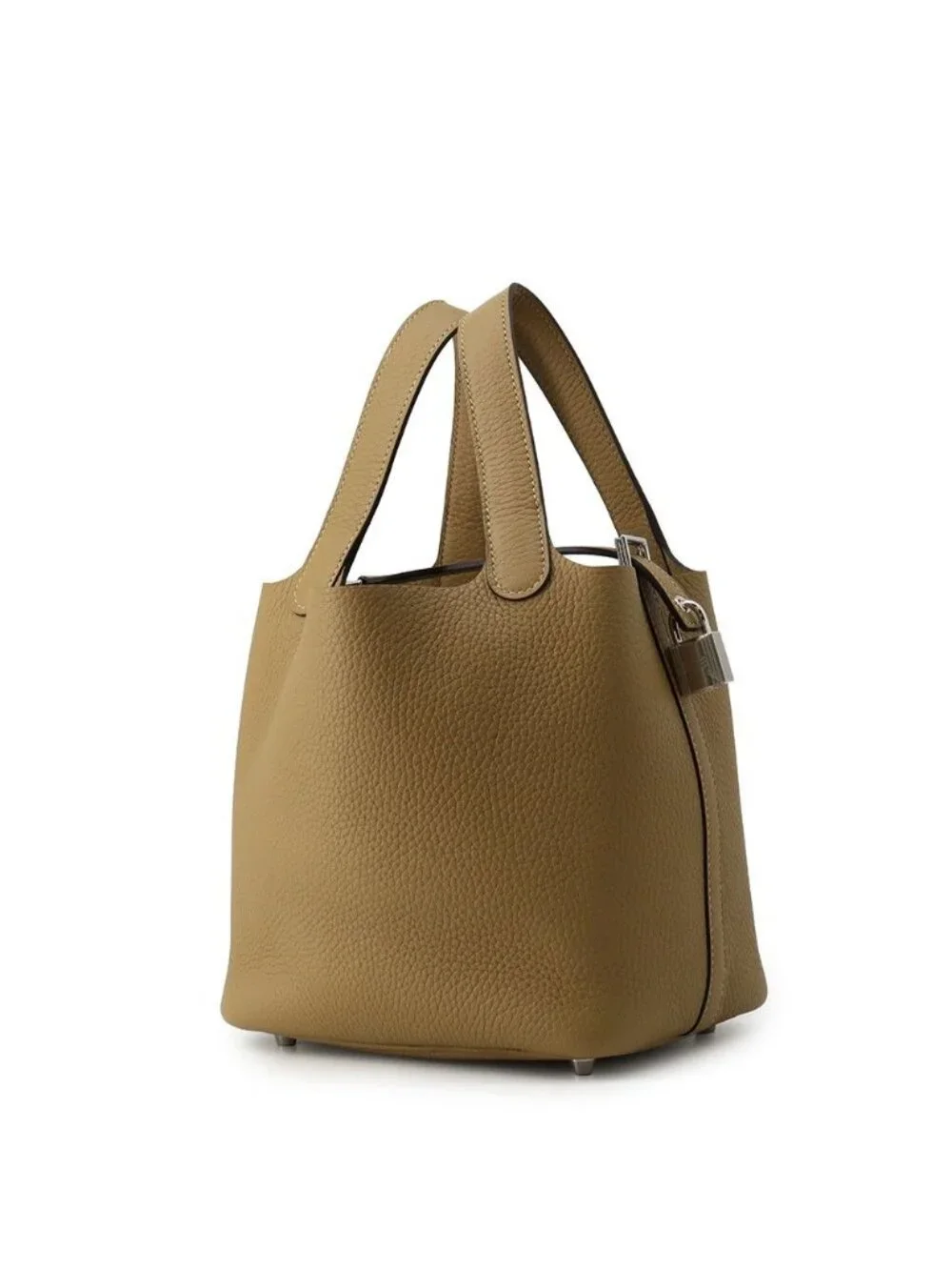 Hermes Handbag Picotin Lock PM Dune Silver Taurillon Clemence Tote